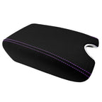 Console Armrest Cover for Infiniti G37 (2010–2014) Carbon Fiber Purple Stitch