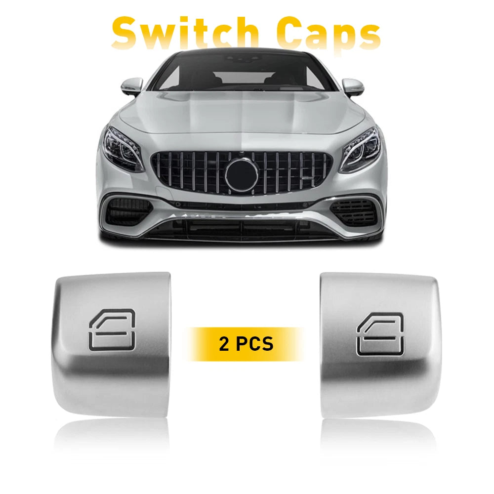 2X Window Switch Repair Caps for Mercedes C-Class (2008–2021)