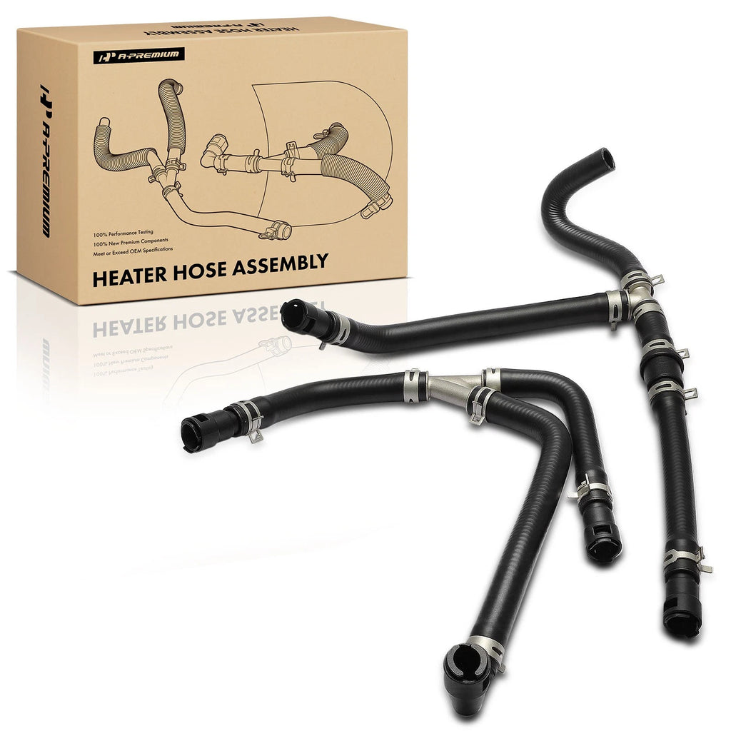 2X Inlet & Outlet HVAC Heater Hose w/Clamps for Ford Expedition (2009–2010)