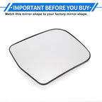 Right Driver Side Mirror Glass Replacement for Toyota Previa (1991–1997)