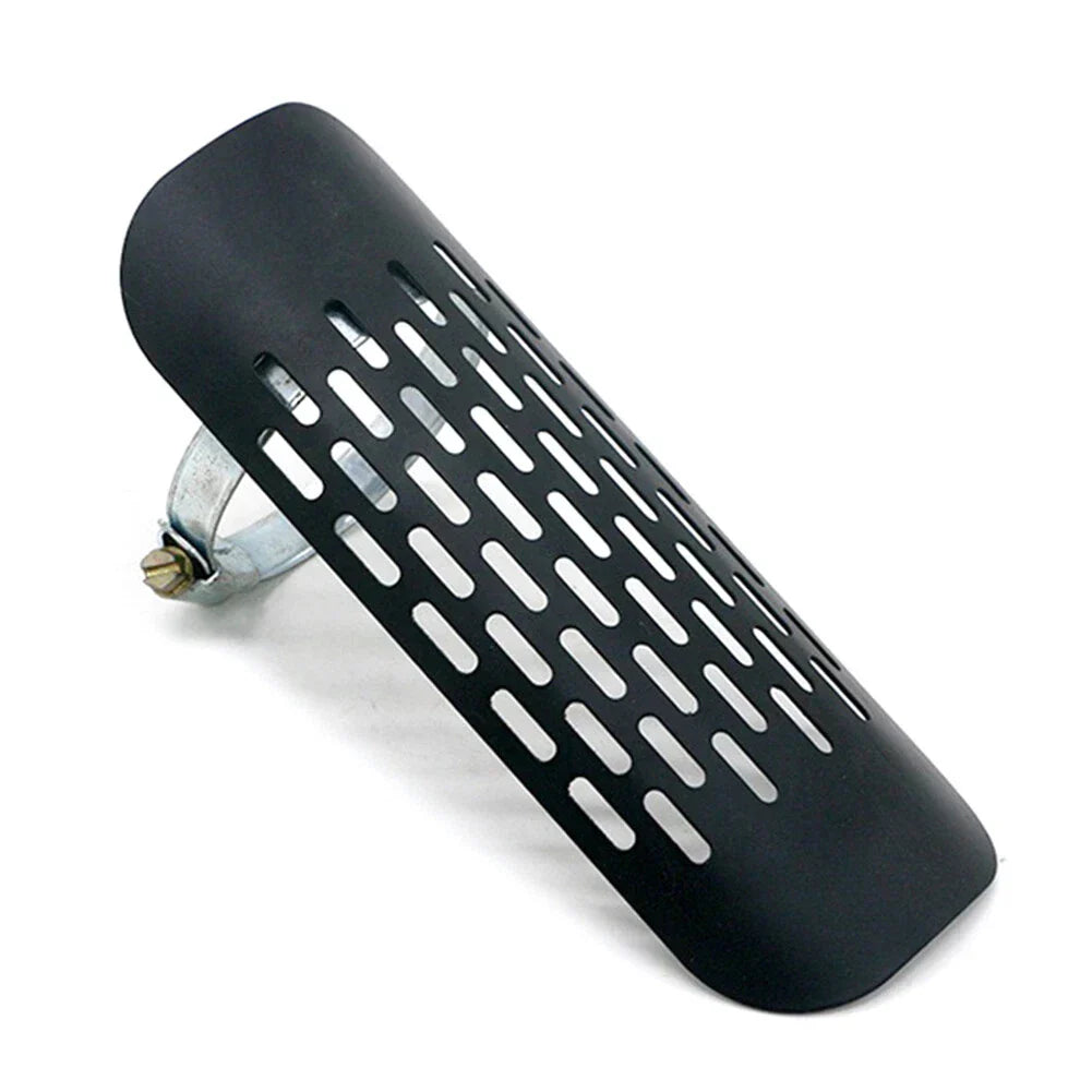 Universal Motorcycle Black Exhaust Muffler Pipe Heat Shield Cover (Fits All)