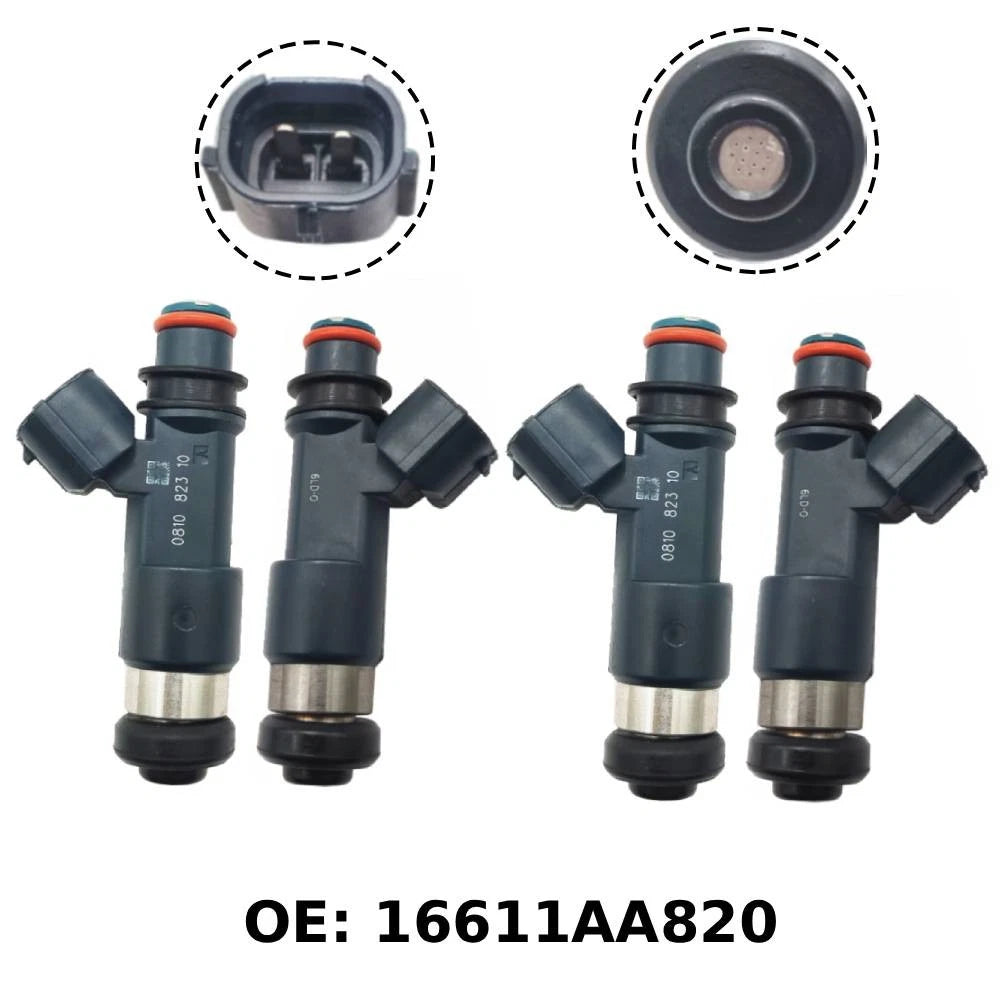 Set of 4 Fuel Injectors for Subaru Forester (2011–2015) 16611AA820 H4 2.5L