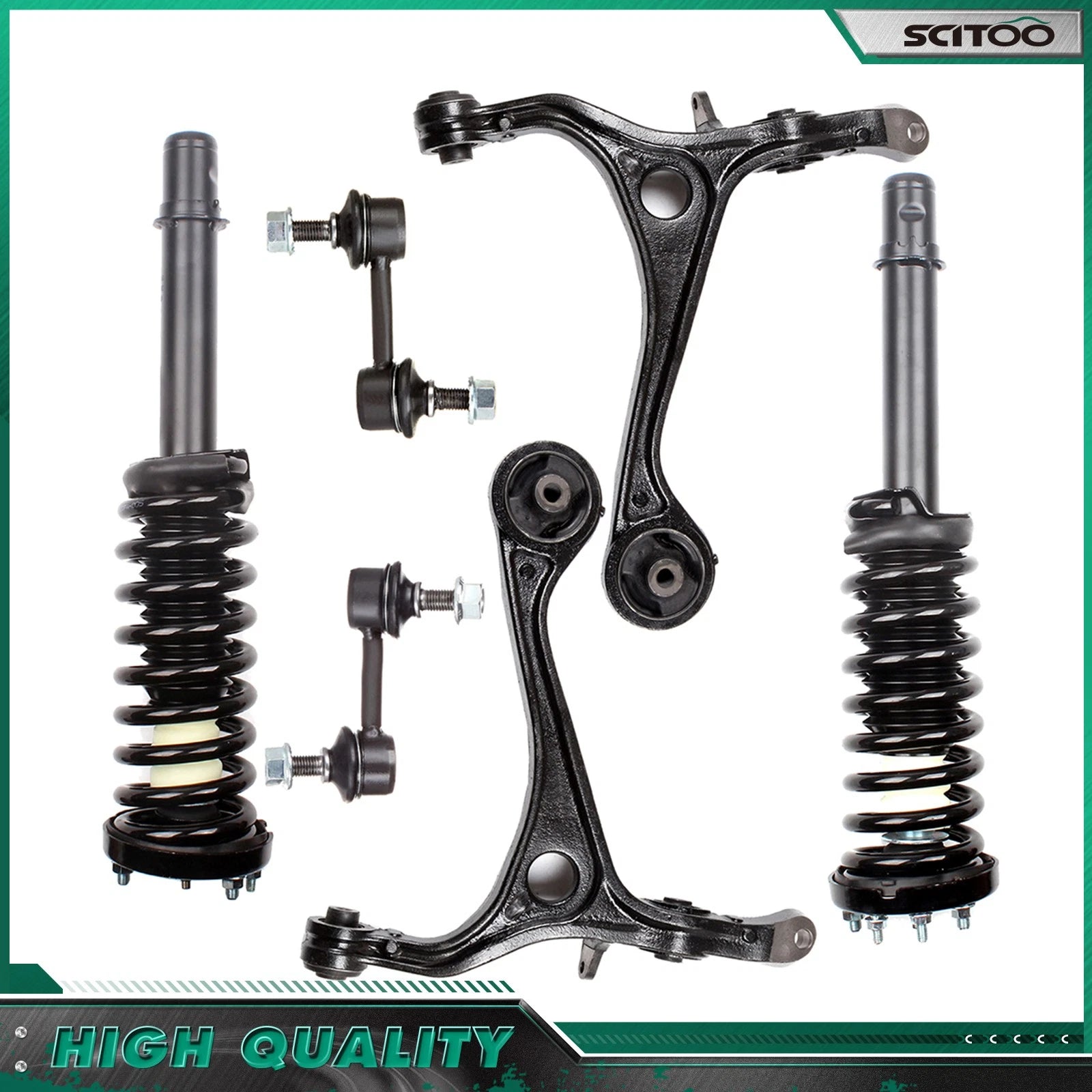 Front Struts, Lower Control Arm & Sway Bar Link for Honda Accord/Acura 2.4L (2003–2007)