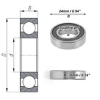 Deep Groove Ball Bearing 6901VV for Scooter Skateboard (12x24x6mm)