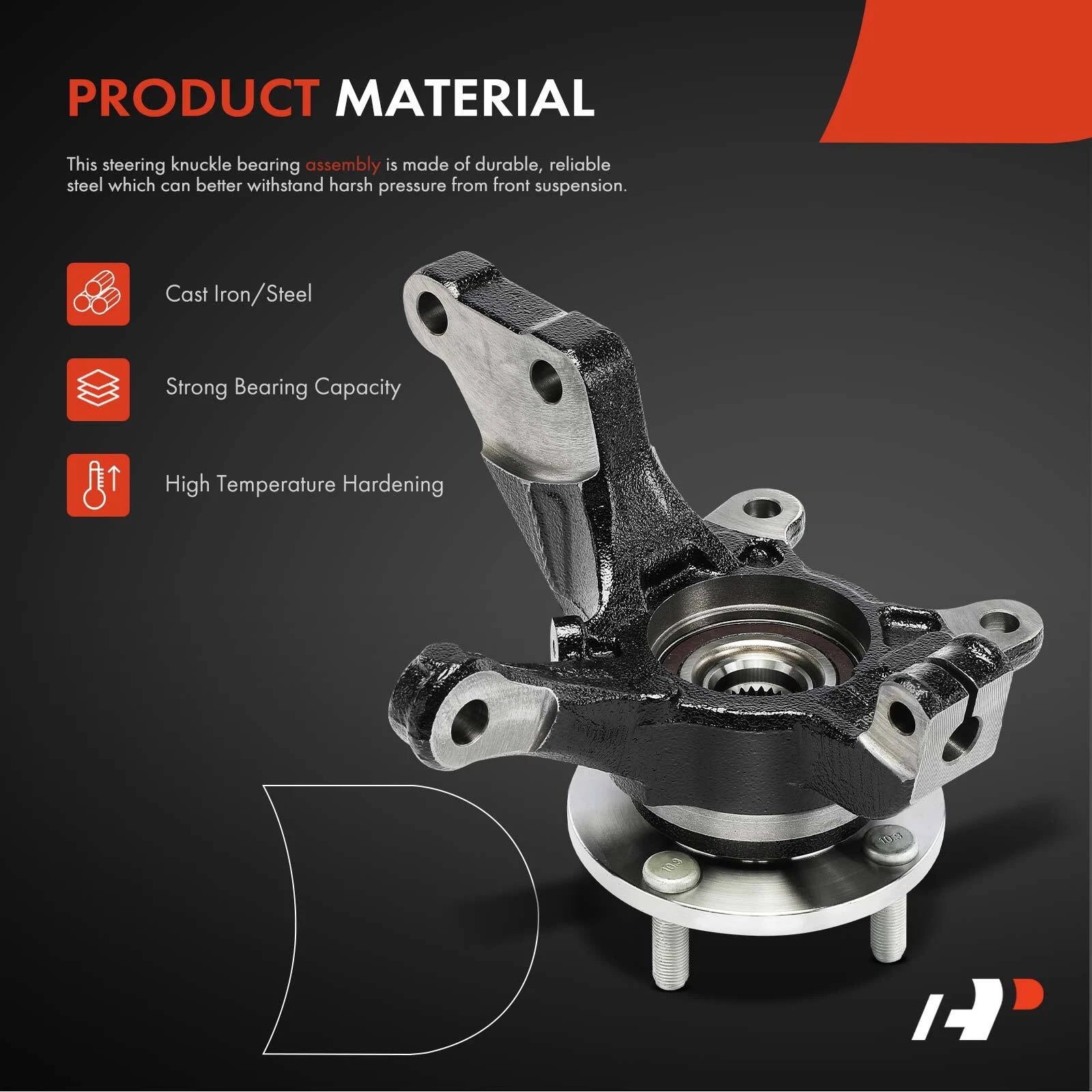 Front Left Steering Knuckle & Hub Bearing Assembly for Nissan Versa (2007-2019)