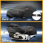 Waterproof Car Cover for Toyota Corolla (210D-PU, Black, Zippers)