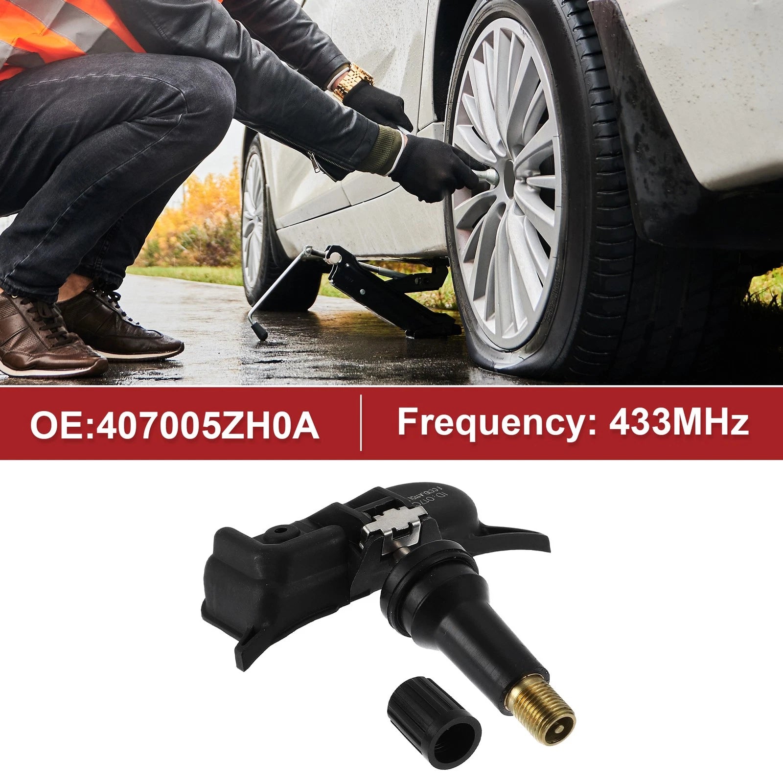 Tire Pressure Sensor for Nissan Versa (2020–2021) 433MHz No.407005ZH0A