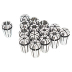 Set of 15 Spring Collets for CNC Milling Tool (1/16"-3/4")