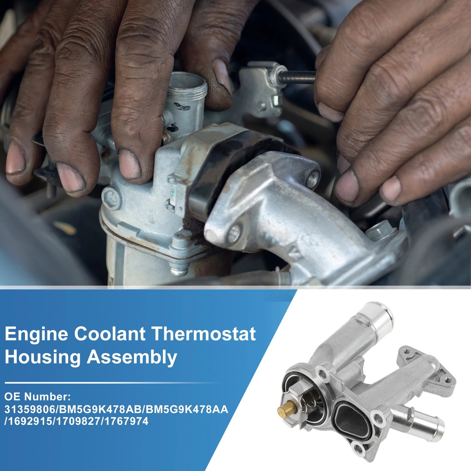Engine Coolant Thermostat Housing Assembly No. 31359806 for Volvo S90 (2018–2019)