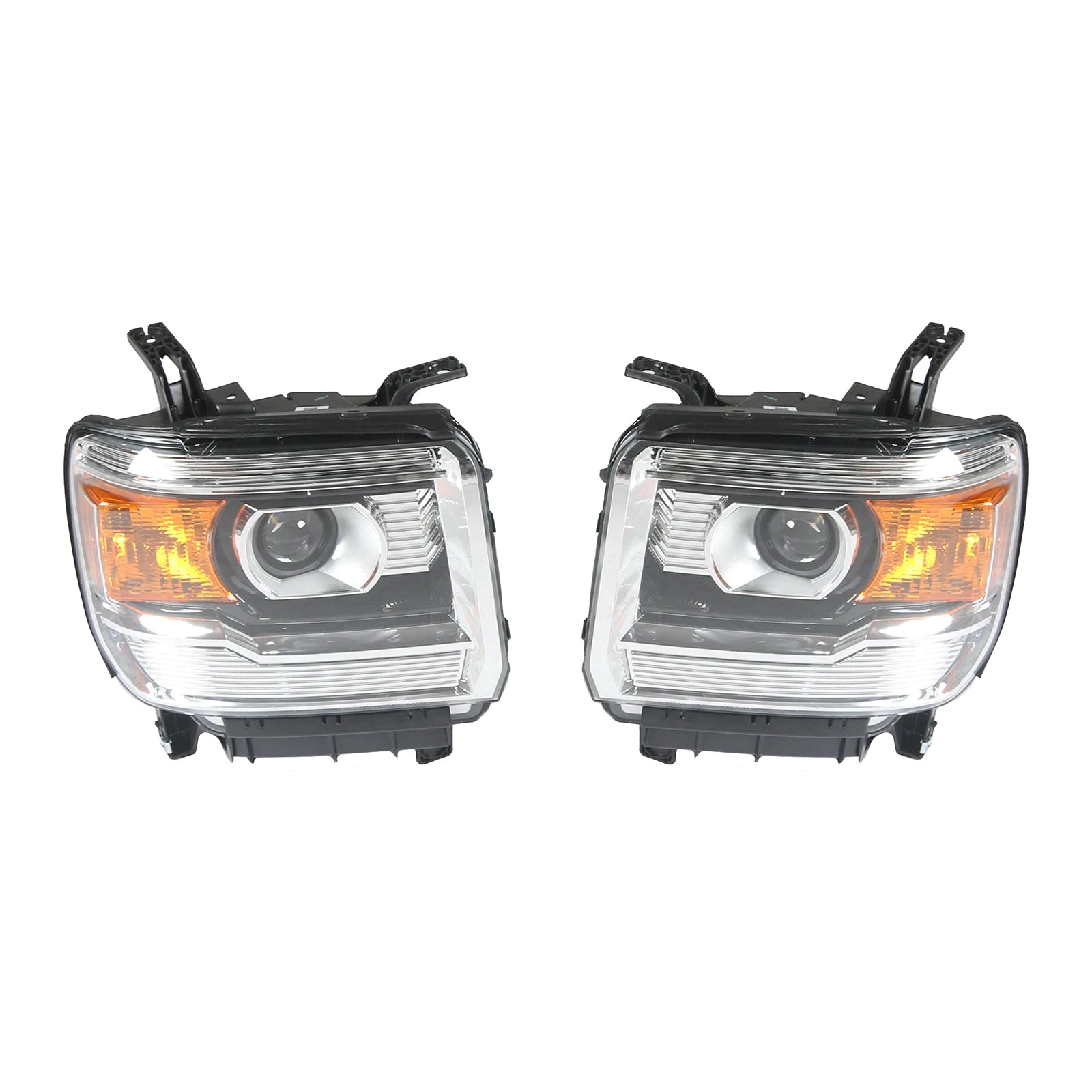 L R Halogen Headlights for GMC Sierra 1500 2014–2018, 2500HD 3500HD 2015–2019