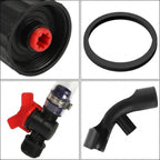 Fuel Filler Hose Kit for Racing (Includes Ball Valve, Hose Bender, Jug Cap)