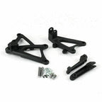 Set of 2 Front Rider Footrest Pegs Brackets for Yamaha YZF R1 (2009–2011) Black T9