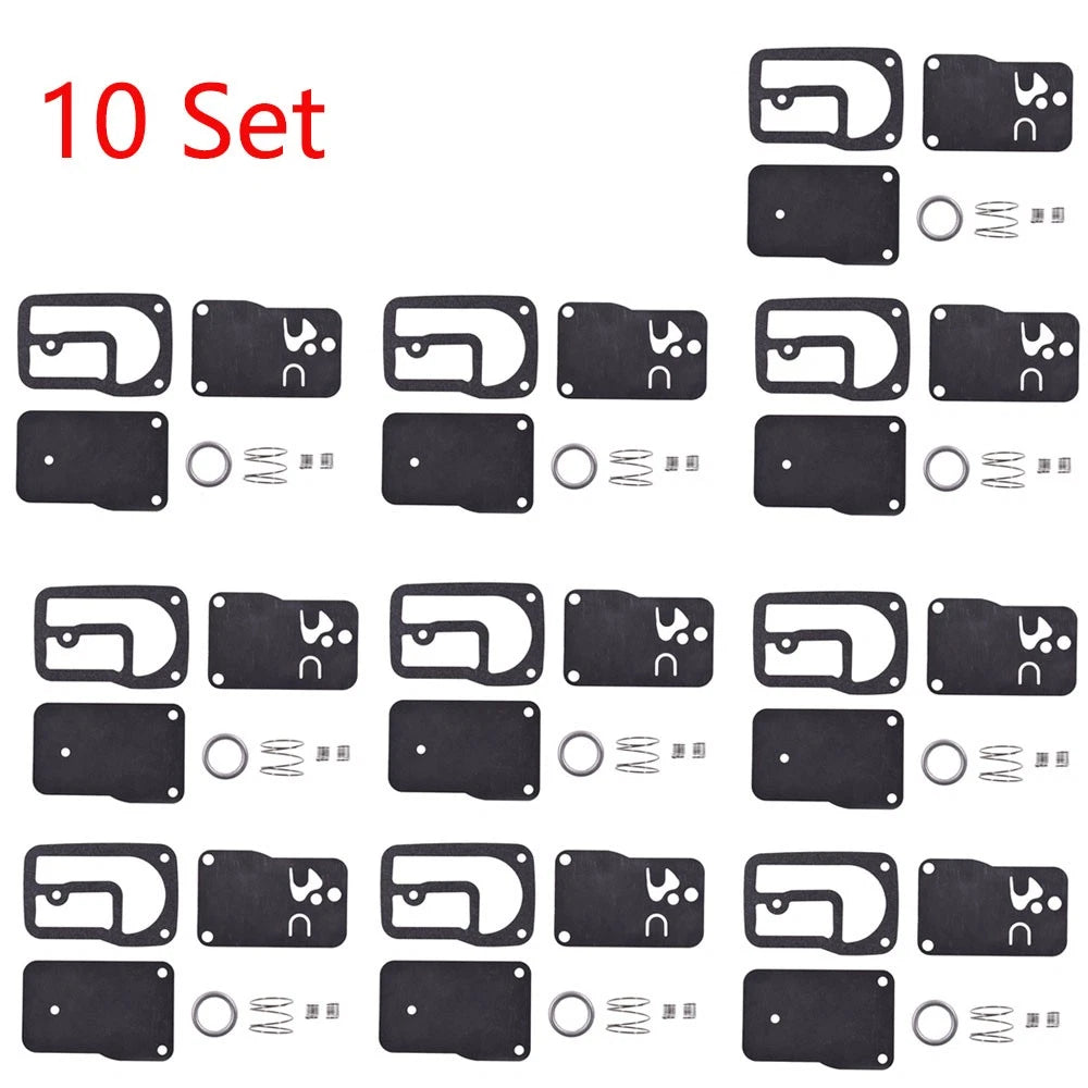 Set of 10 Fuel Pump Diaphragm Kit for B&S Lawn Mower (393397)