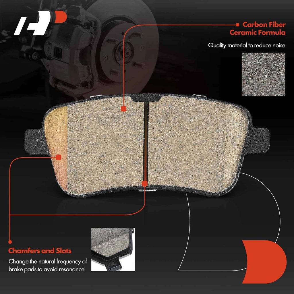 Set of 4 Rear Side Ceramic Brake Pads for Mercedes-Benz GL450 GLE350 GLE400 (2013–2020)