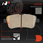 Set of 4 Rear Side Ceramic Brake Pads for Mercedes-Benz GL450 GLE350 GLE400 (2013–2020)