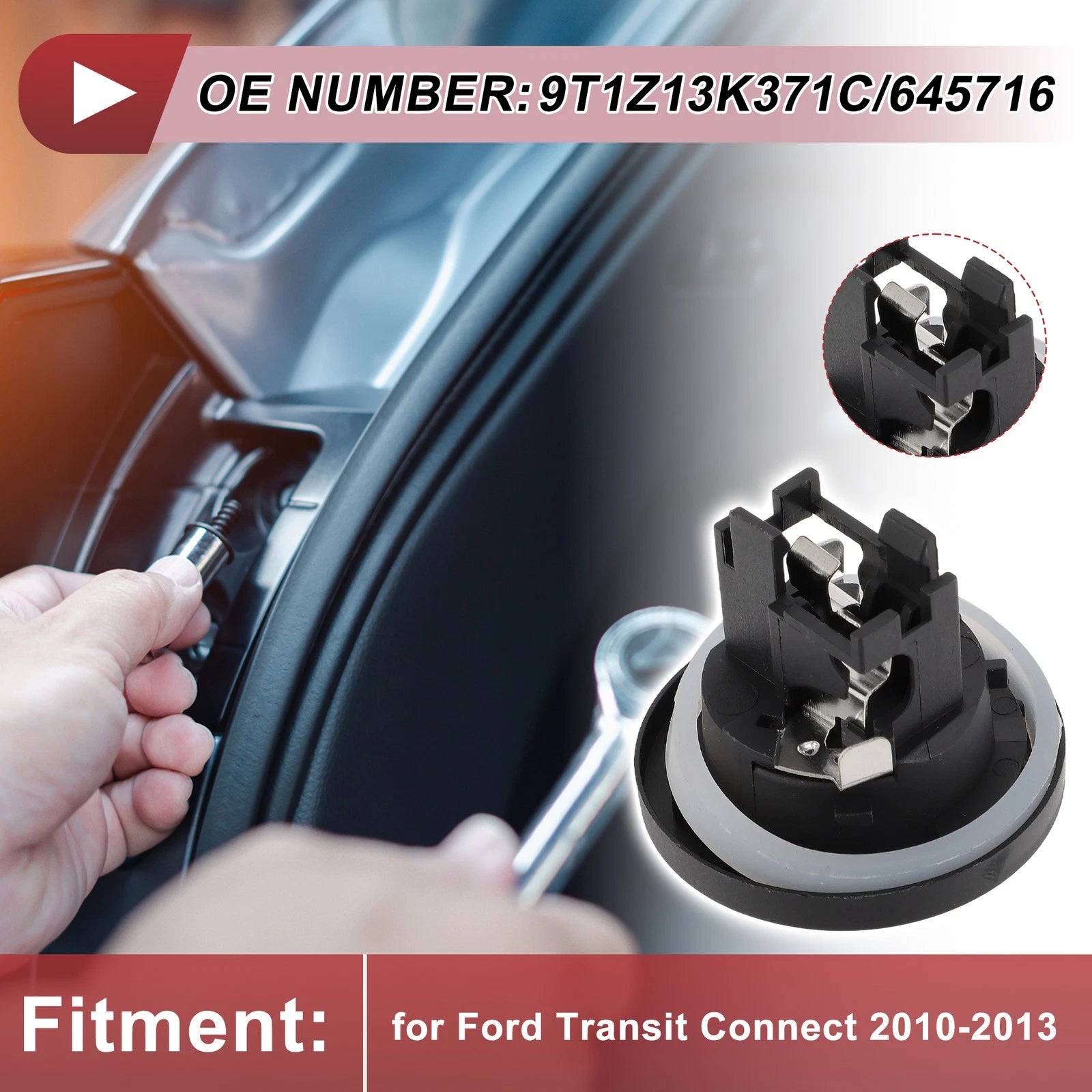 Front Turn Signal Light Socket for Ford Transit Connect (2010–2023) No. 9T1Z13K371C
