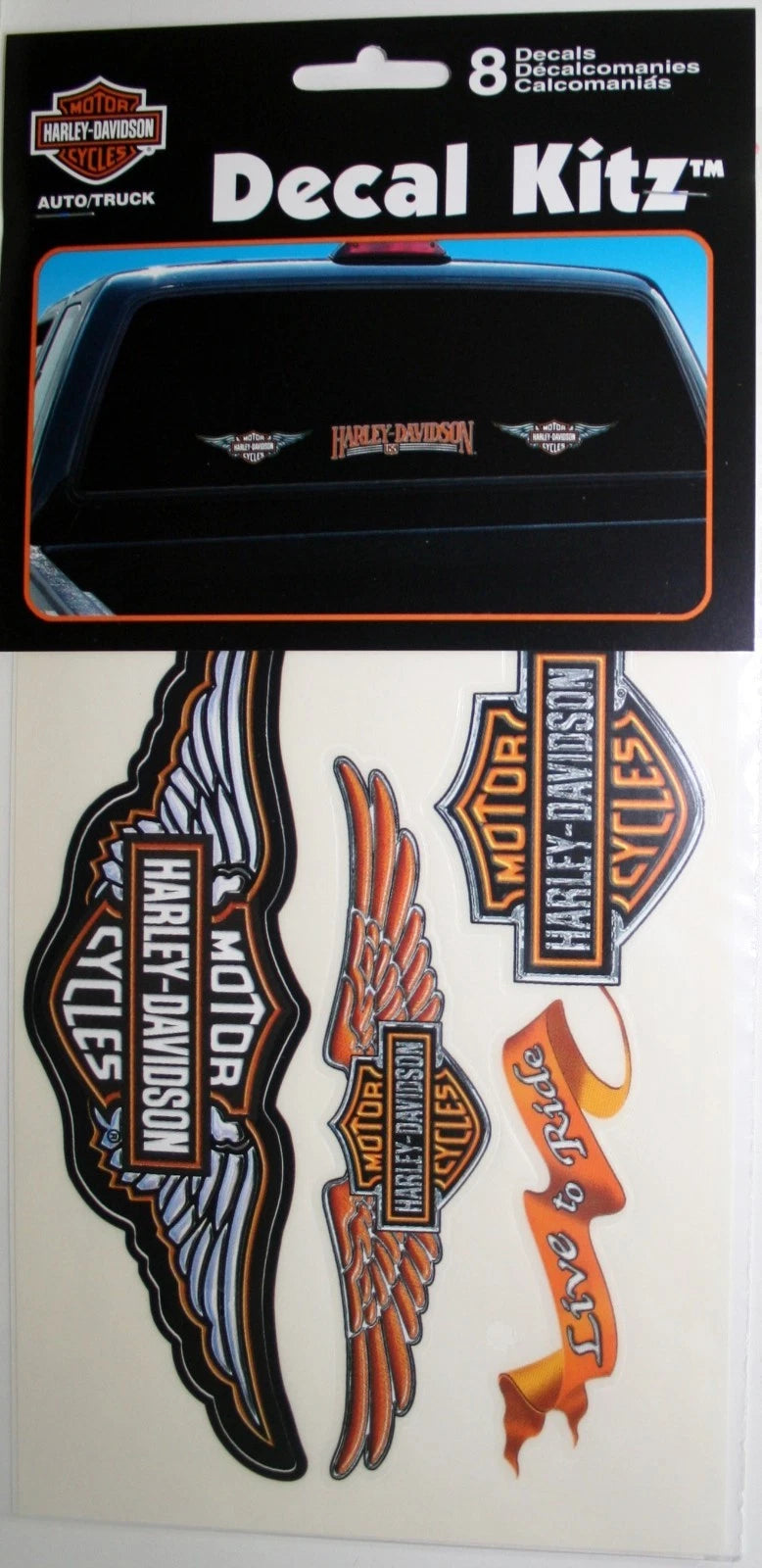 8-Piece Vinyl Decal Kit for Harley-Davidson