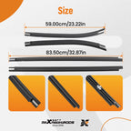 Set of 4 Door Window Moulding Trim Weatherstrip for Toyota Tacoma (1995–2004)