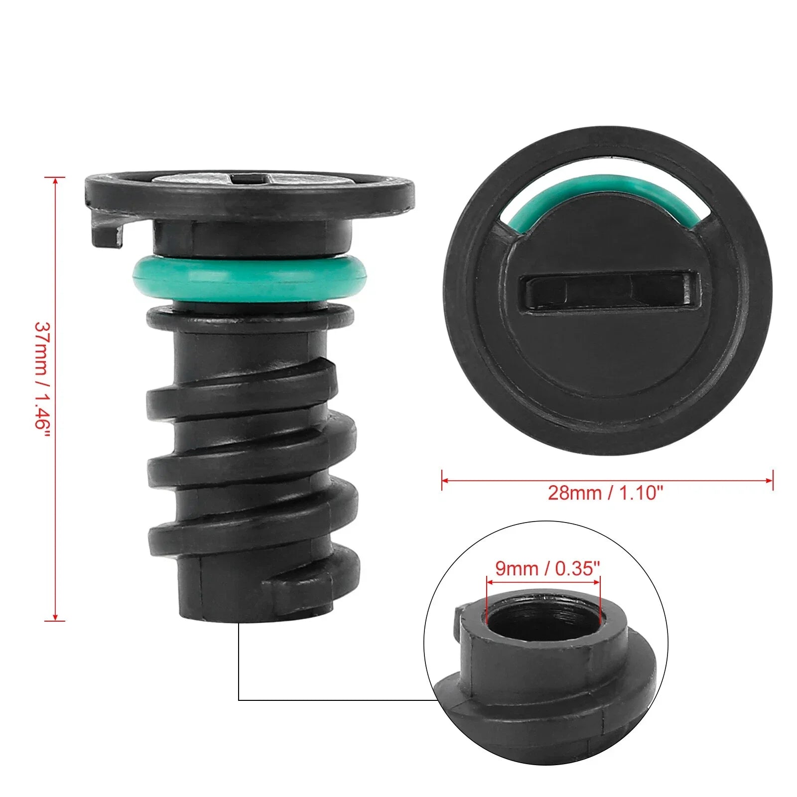 2 x ABS Car Engine Oil Drain Plug Replacement for Mercedes-Benz C63 (2008-2015)