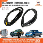 LH RH Front Door Weatherstrip Rubber Seal for Nissan Navara D22 (98-04)