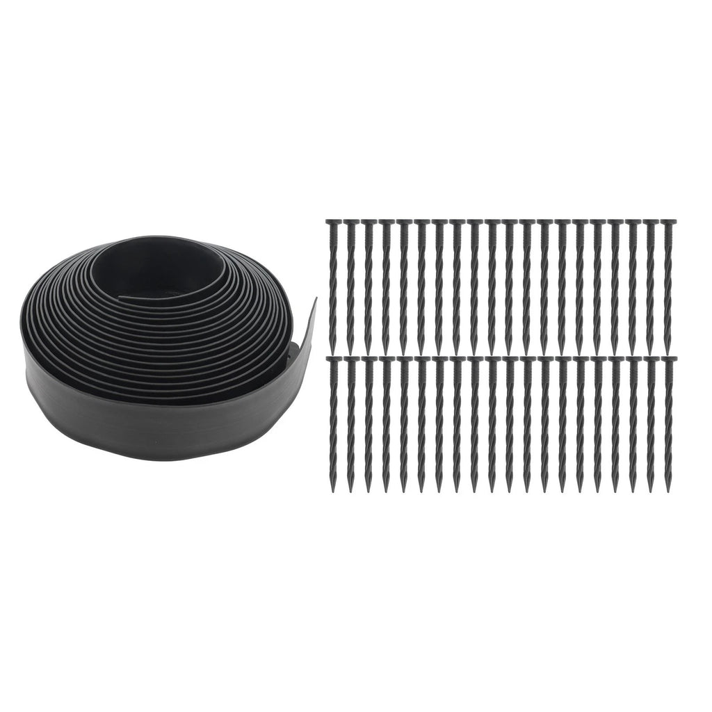 L-shaped Lawn Edging Kit for Garden with Anchoring Spikes