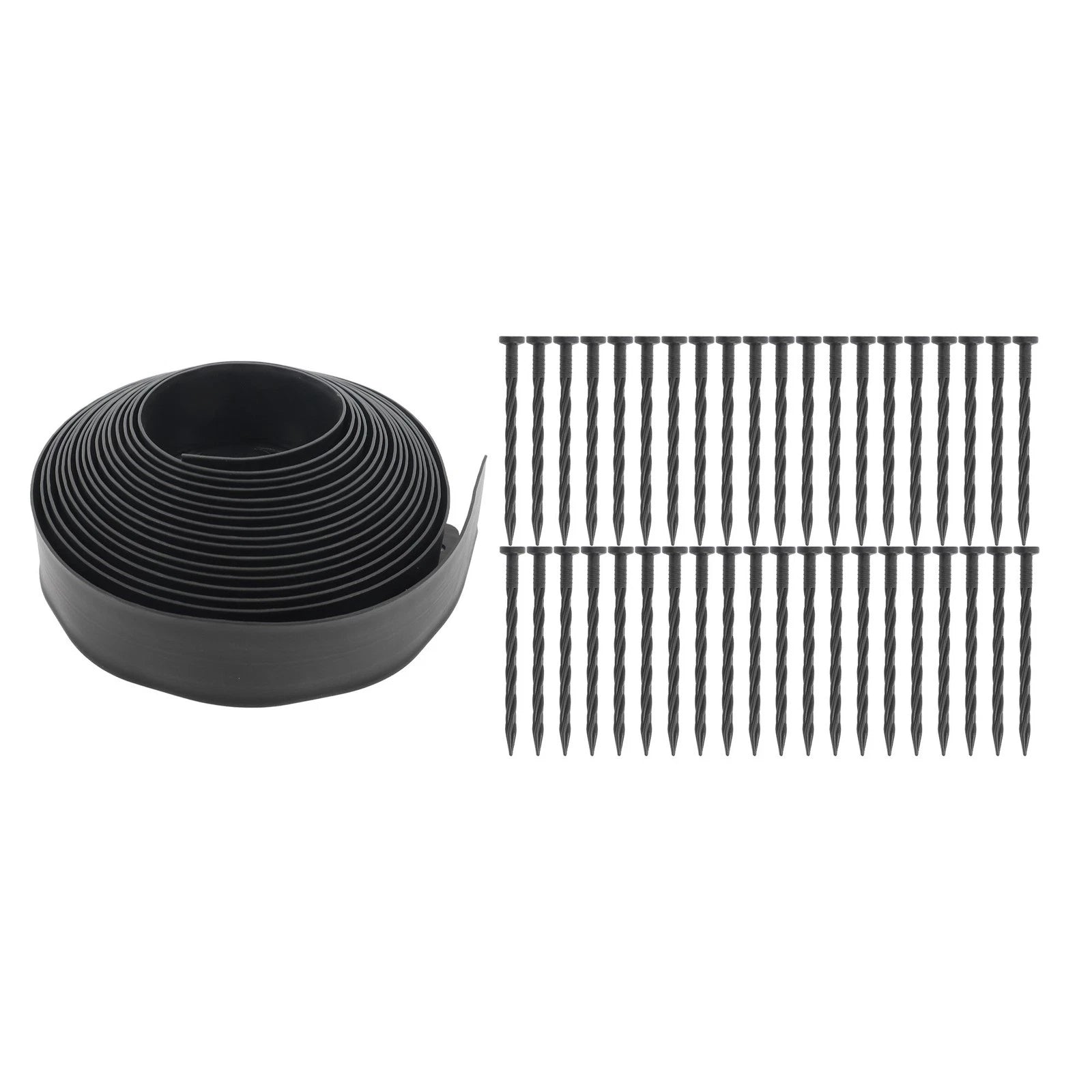 L-shaped Lawn Edging Kit for Garden with Anchoring Spikes