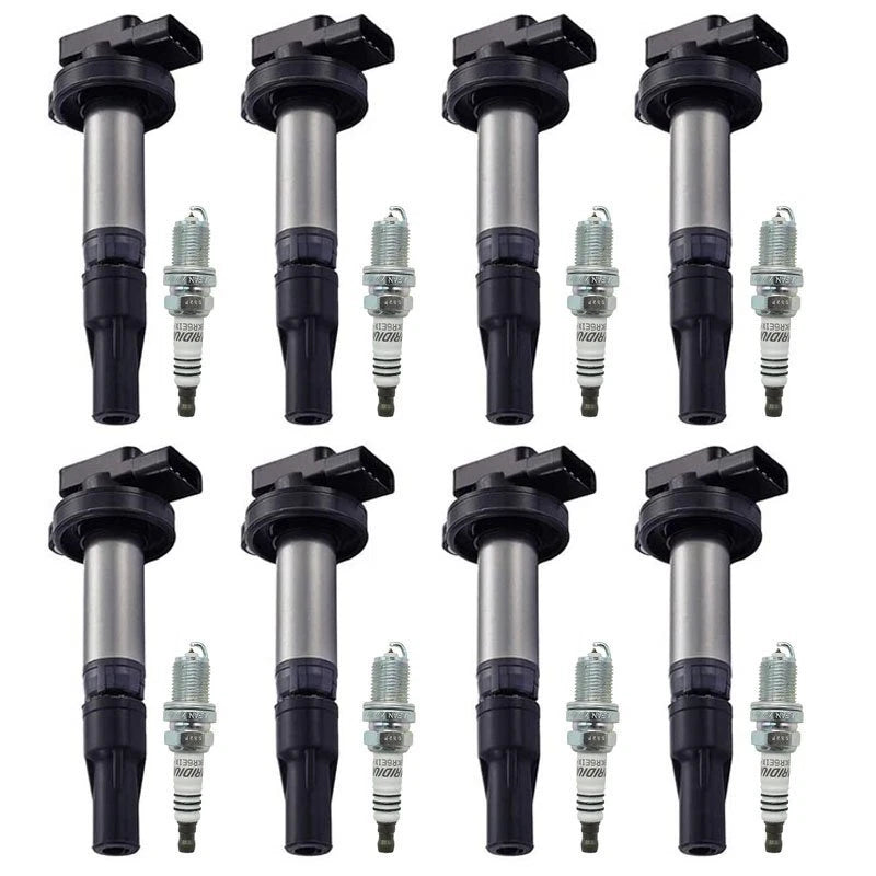 8x Ignition Coils + 8x Spark Plugs for Land Rover Range Rover LR3 (2005–2009)