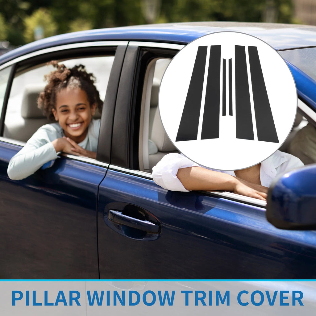 6 Pcs Door Pillar Window Trim for Lexus ES (2002–2006) Black