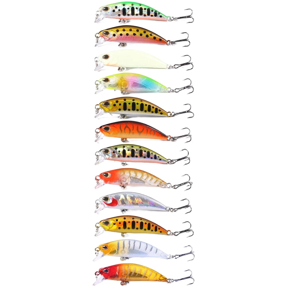 Sinking Fishing Lure 6cm 4.5g with 10# Barbed Hooks for Outdoor Angling
