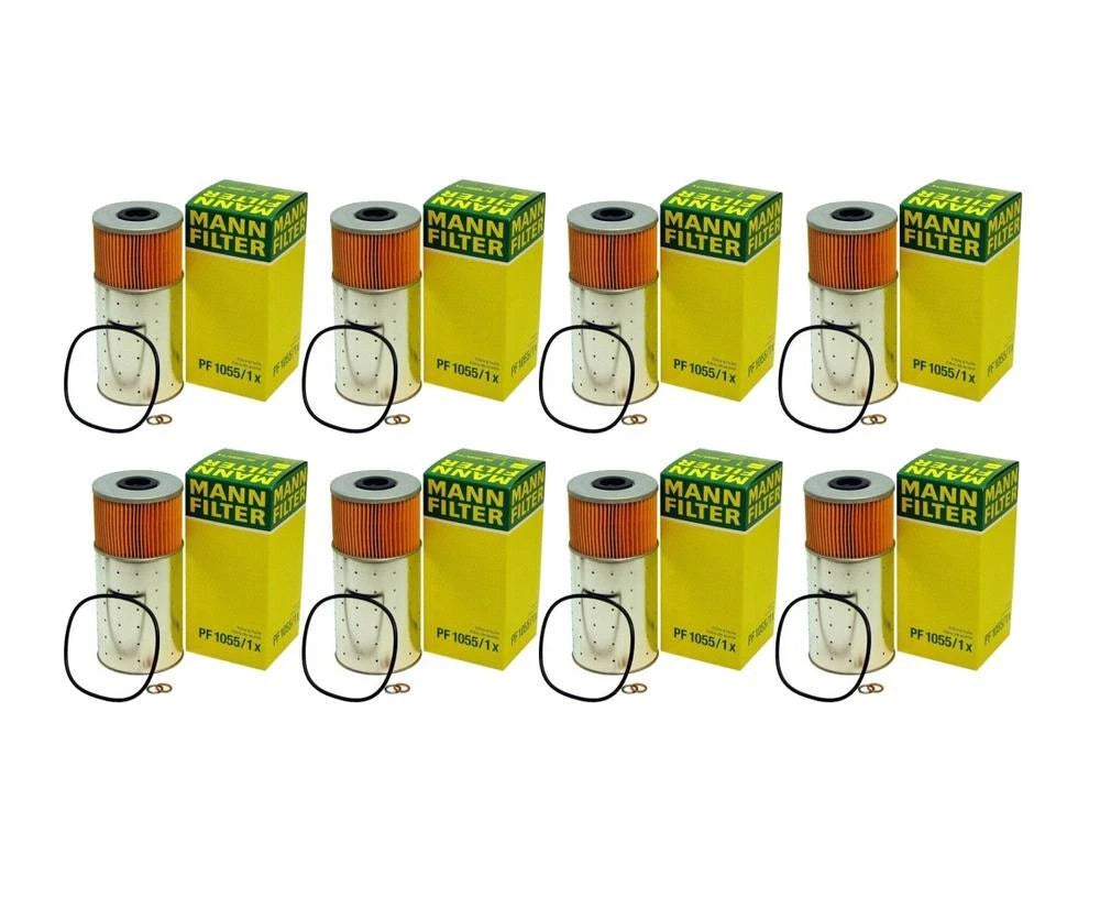 Set of 8 Engine Oil Filters for Mercedes-Benz W123 W126 W115 W116 (1976–1985)