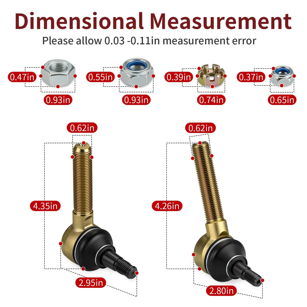 Adjustable A-Arm Ball Joints for Honda TRX450R (2006–2009) 51350-HP1-600