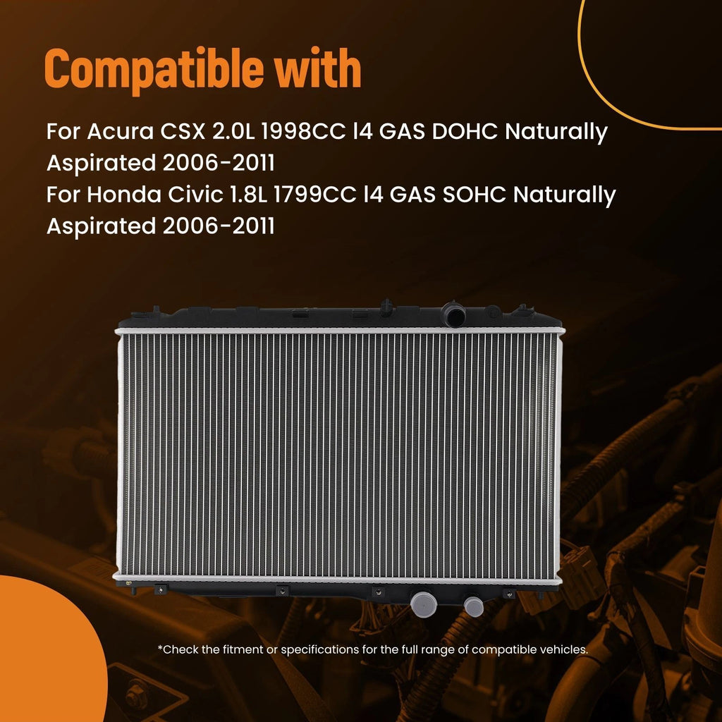 Aluminum Radiator for Acura CSX Honda Civic 1.8L 2.0L (2006–2011) DPI2922