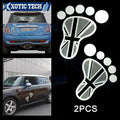 2X Union Jack Footprint Sticker Decal for Car, Laptop, Luggage (–)