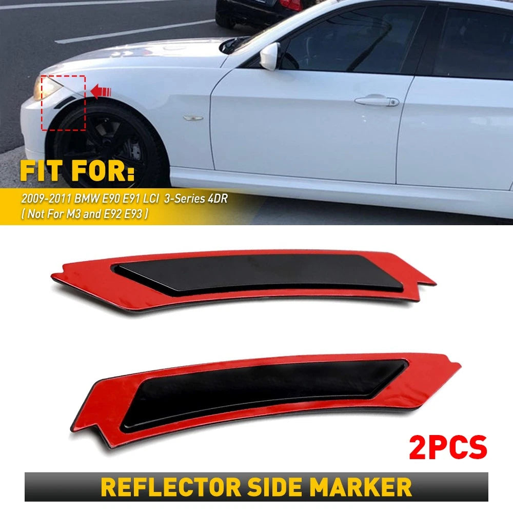 Amber Front Bumper Reflector Side Marker Lights for BMW E90 E91 (2009–2011)