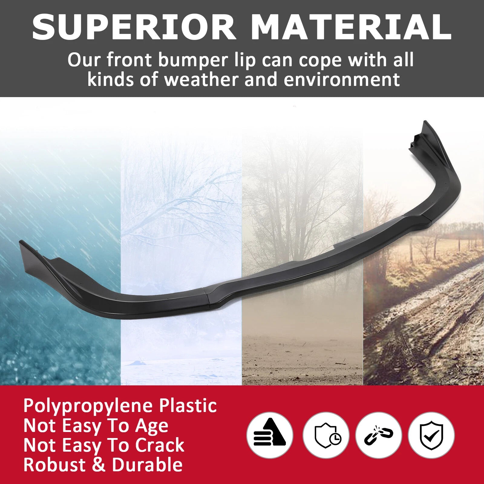 Front Bumper Lip Spoiler Splitter for Subaru Impreza WRX STI (2006–2007)