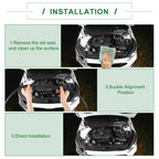 Rear Engine Hood Sealing Strip for Honda Civic (2012-2015) Black 1 x Piece