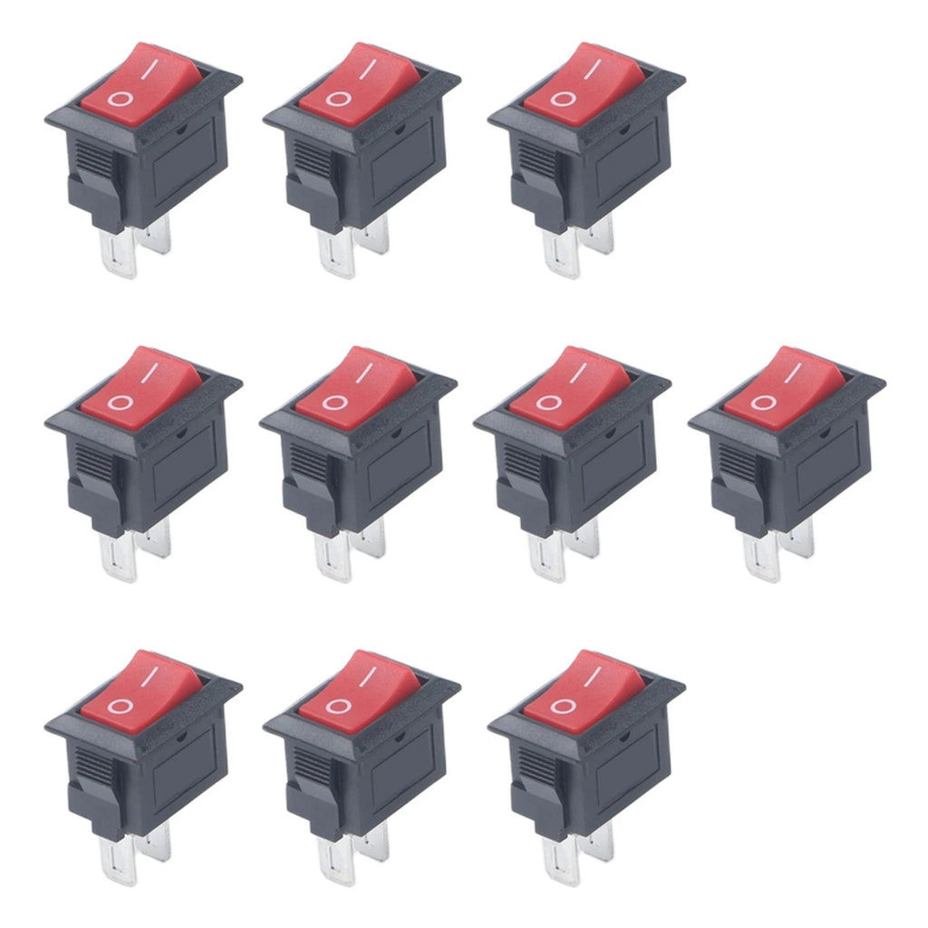 10X SPST Rocker Switch ON OFF 2Pin 3A 250V for Auto Truck Boat