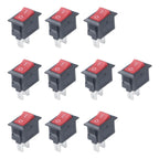 10X SPST Rocker Switch ON OFF 2Pin 3A 250V for Auto Truck Boat