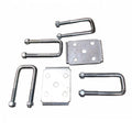 U-Bolt Kit for Trailer Leaf Spring Axle 9/16" (2" Square Head)