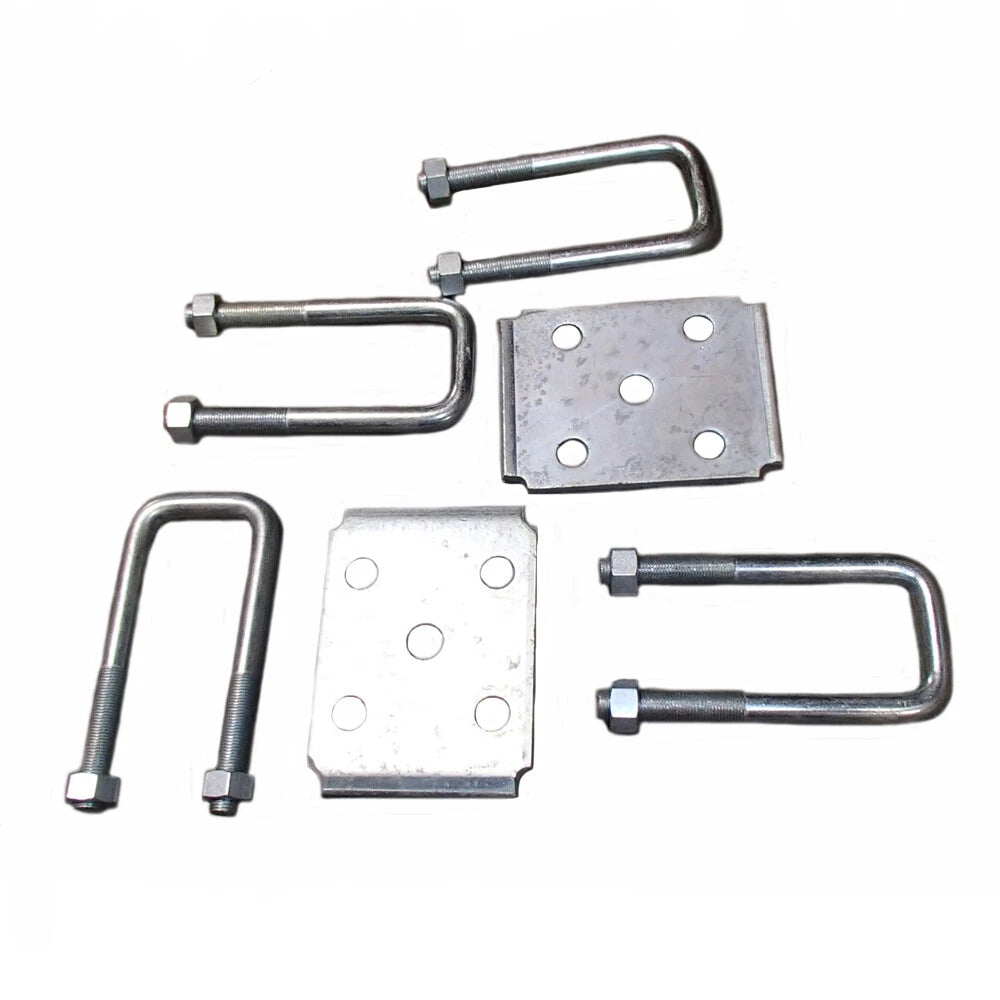 U-Bolt Kit for Trailer Leaf Spring Axle 9/16" (2" Square Head)