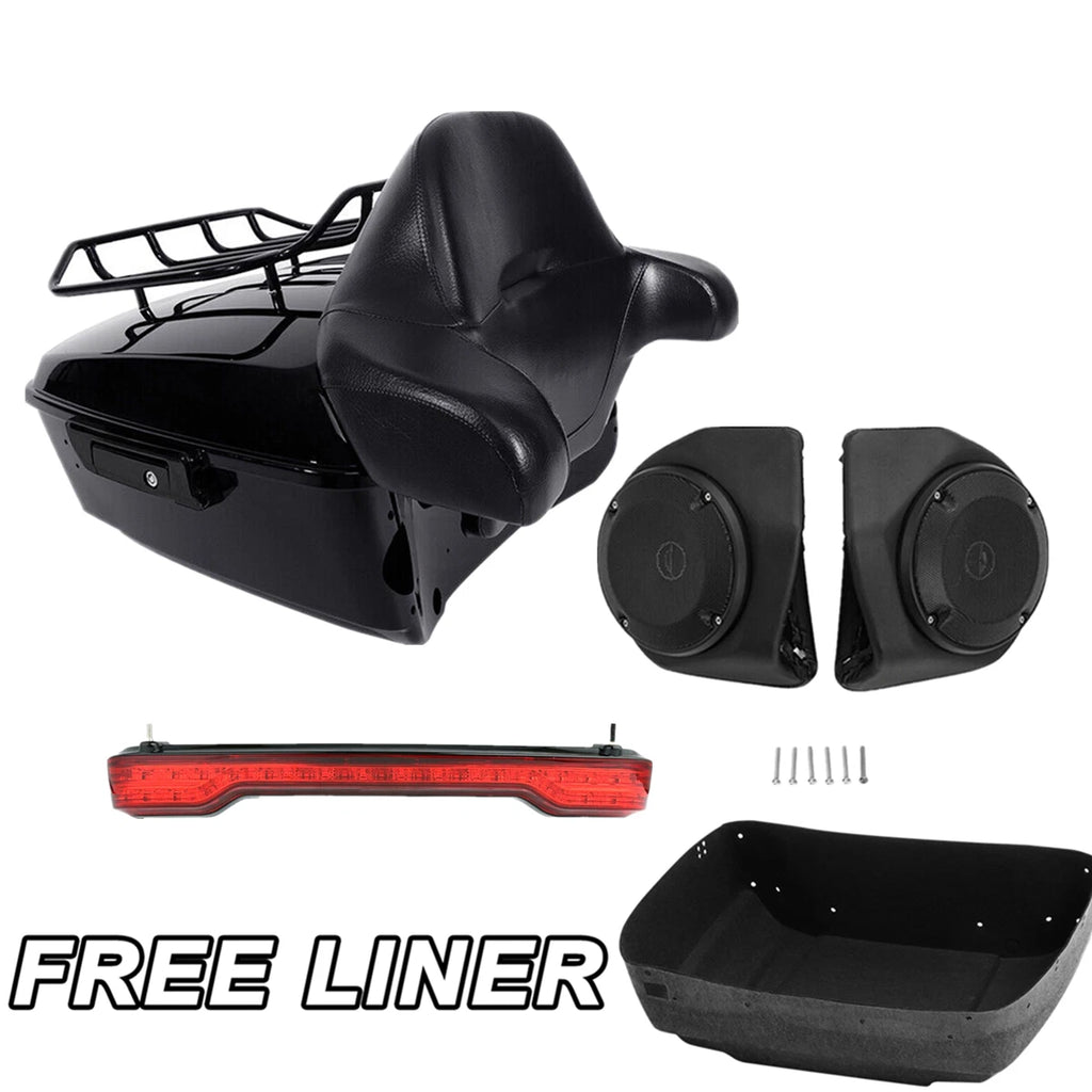 Trunk Pad Rack Light Speakers for Harley Street Road Glide King (2014–Present)
