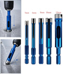 Granite Hole Opener Set of 6 with Hexagonal Shank Diamond Grit 5-12mm