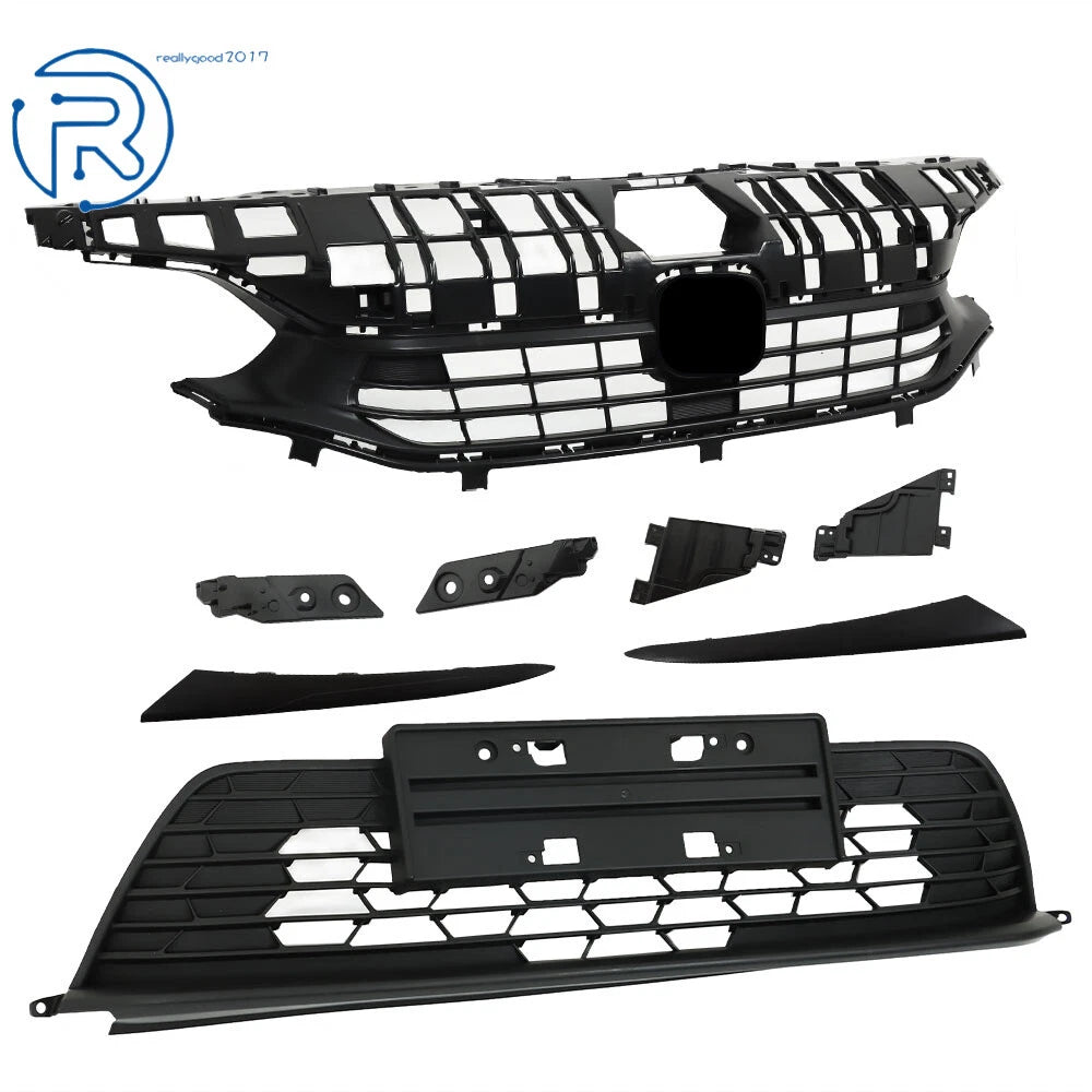 Mesh Grille & Headlight Eyelid for Honda Civic (2022-2023) Black