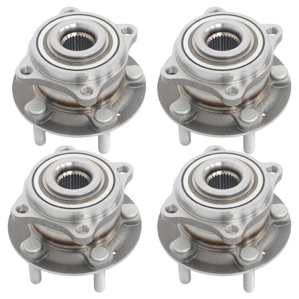Set of 4 Front Wheel Hub Bearings for Hyundai Veracruz & Kia Sorento (2007–2015)