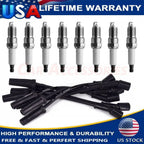 8x 9748HH Wires & 8x 41-962 Iridium Spark Plugs for Chevy GMC (4.8L 5.3L 6.0L)