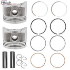 2X Crankshaft Engine Piston for Yamaha XV750 (1981–1990) 4X7-11637-00-00, 4X7-11635-00-00