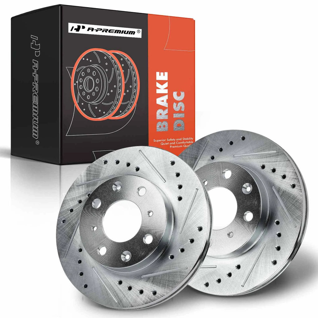 Front Drilled Brake Rotors for Honda Civic (1990–2000) Civic del Sol CRX