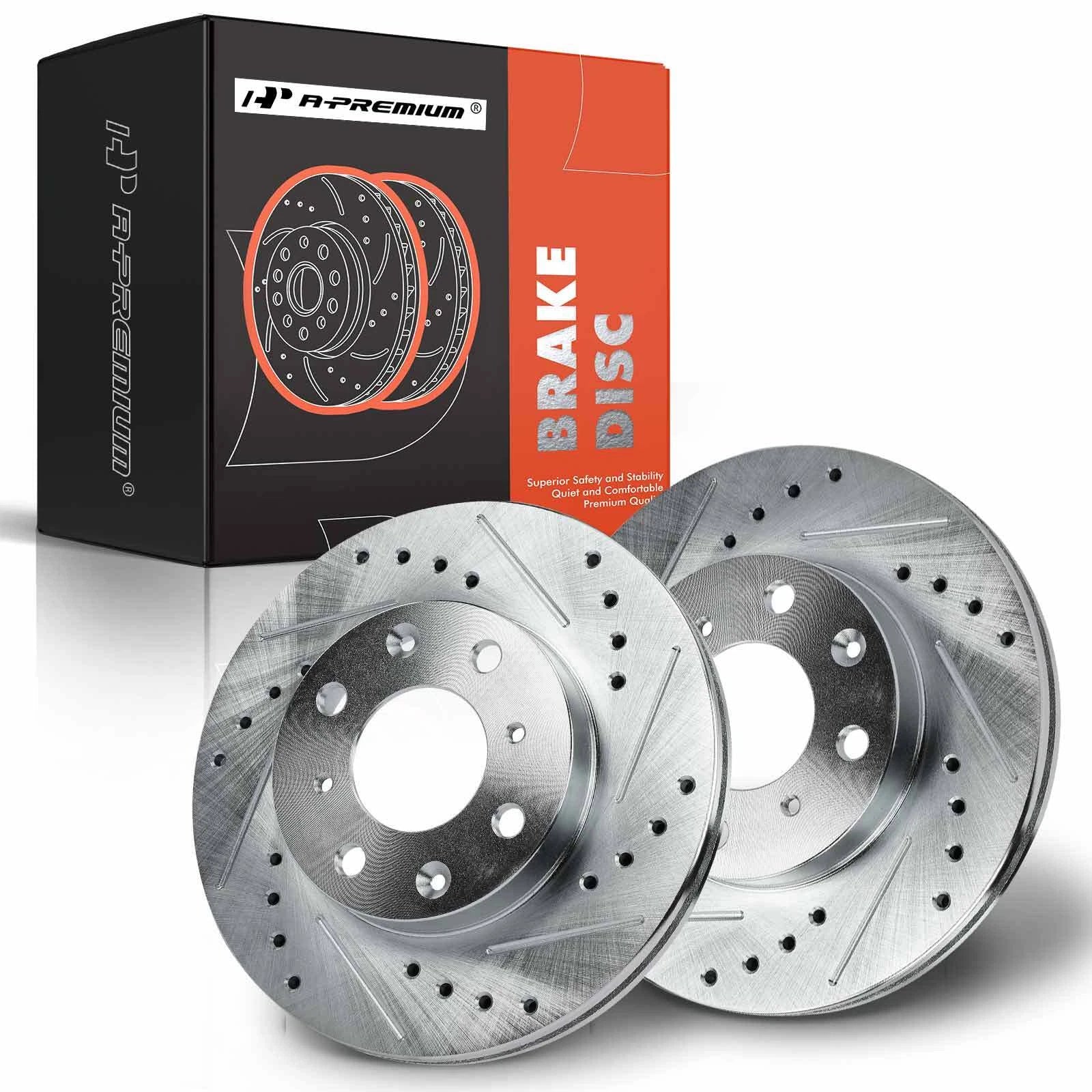 Front Drilled Brake Rotors for Honda Civic (1990–2000) Civic del Sol CRX