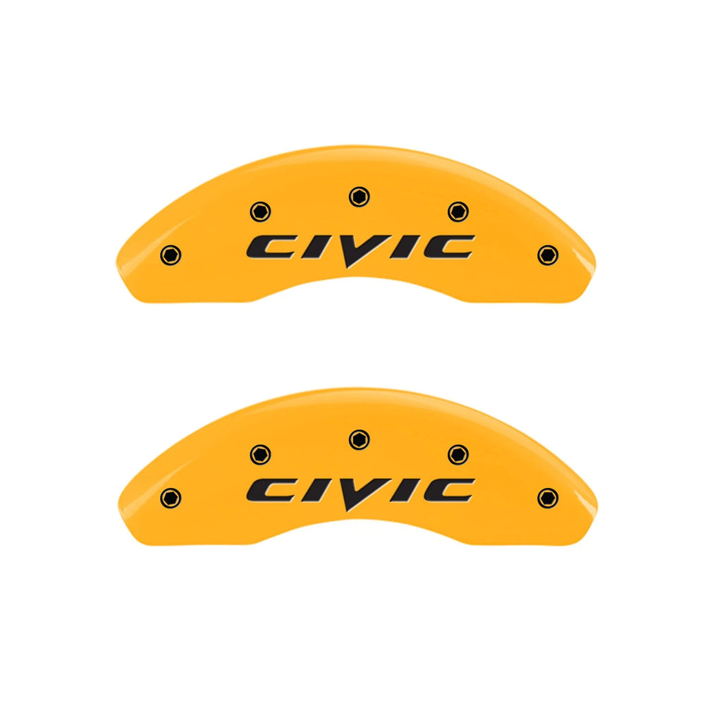 Set of 4 Caliper Covers Yellow for 2002-2003 Honda Civic Si