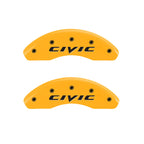 Set of 4 Caliper Covers Yellow for 2002-2003 Honda Civic Si